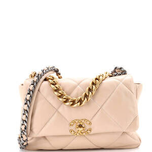 Chanel Large 19 Flap Bag Quilted Leather